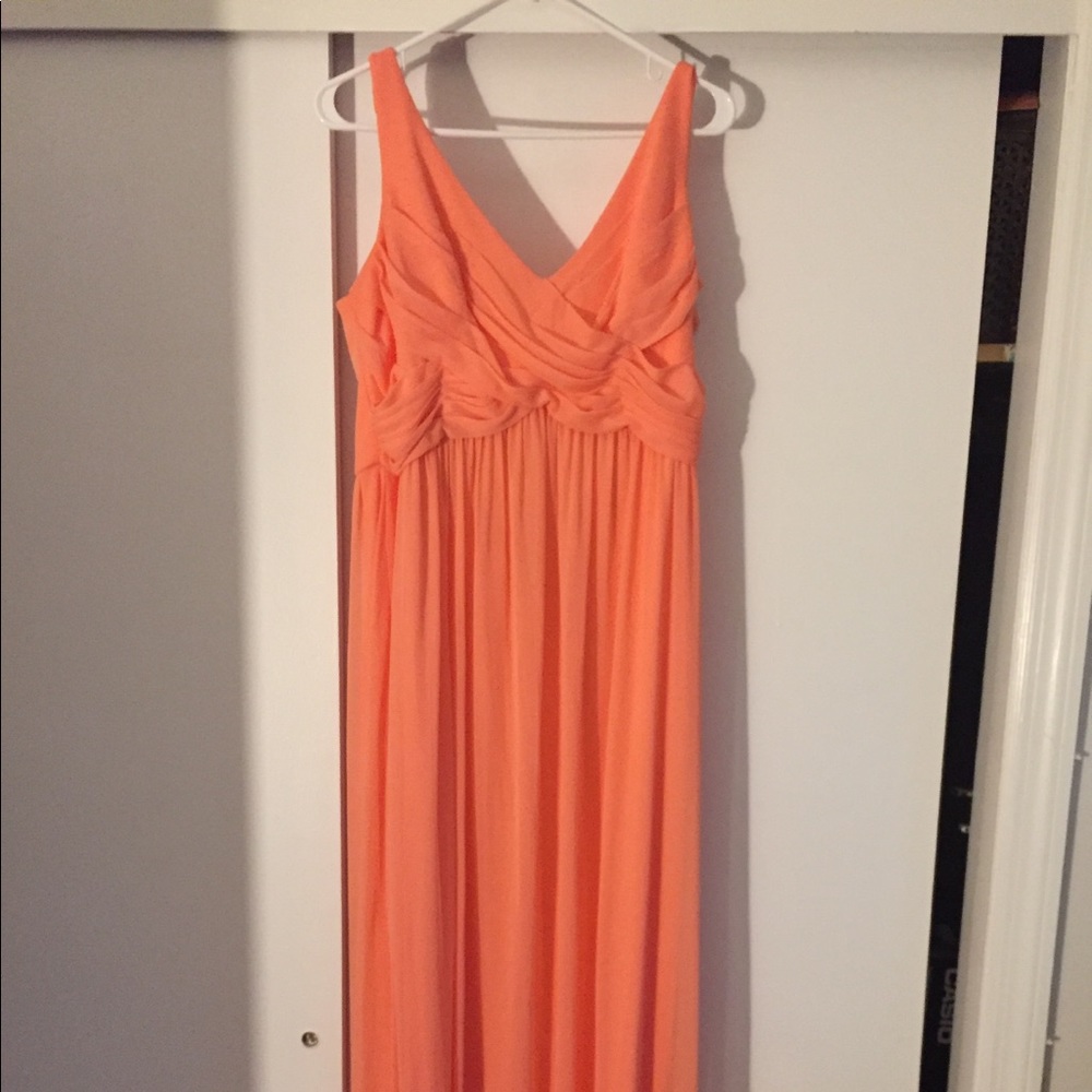David’s Bridal Bridesmaid Dress Coral Reef SZ 14